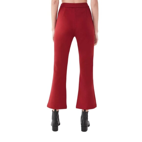 Silence and Noise Cherry Red Ponte Kick Flare Pant - Picture 2 of 6